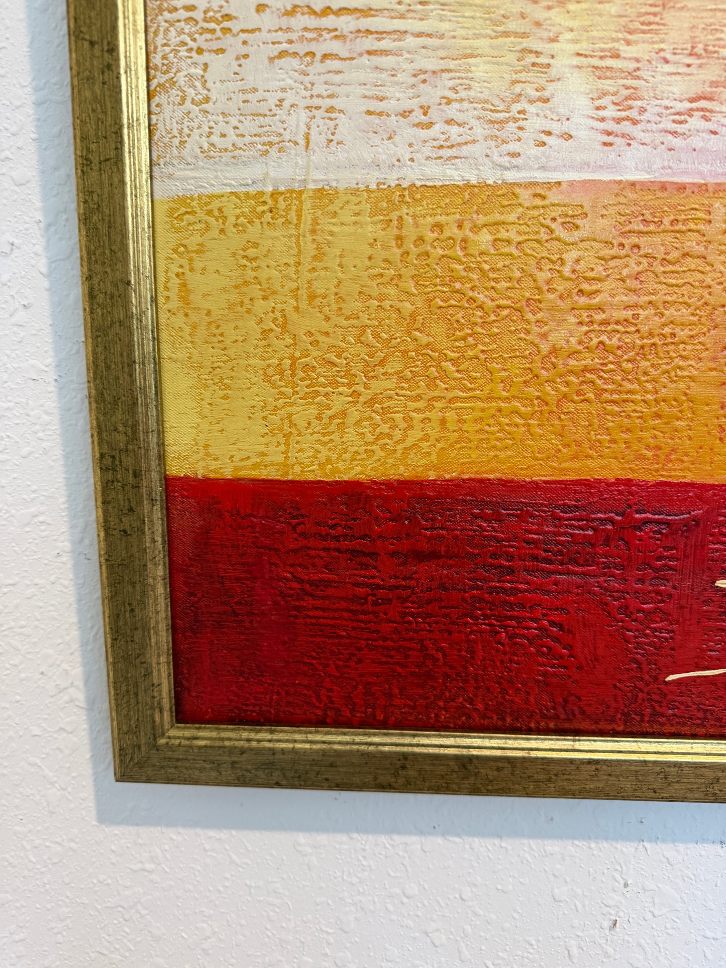 Original Abstract Textured Oil Painting by Alena Kalen "Totem" Framed, COA