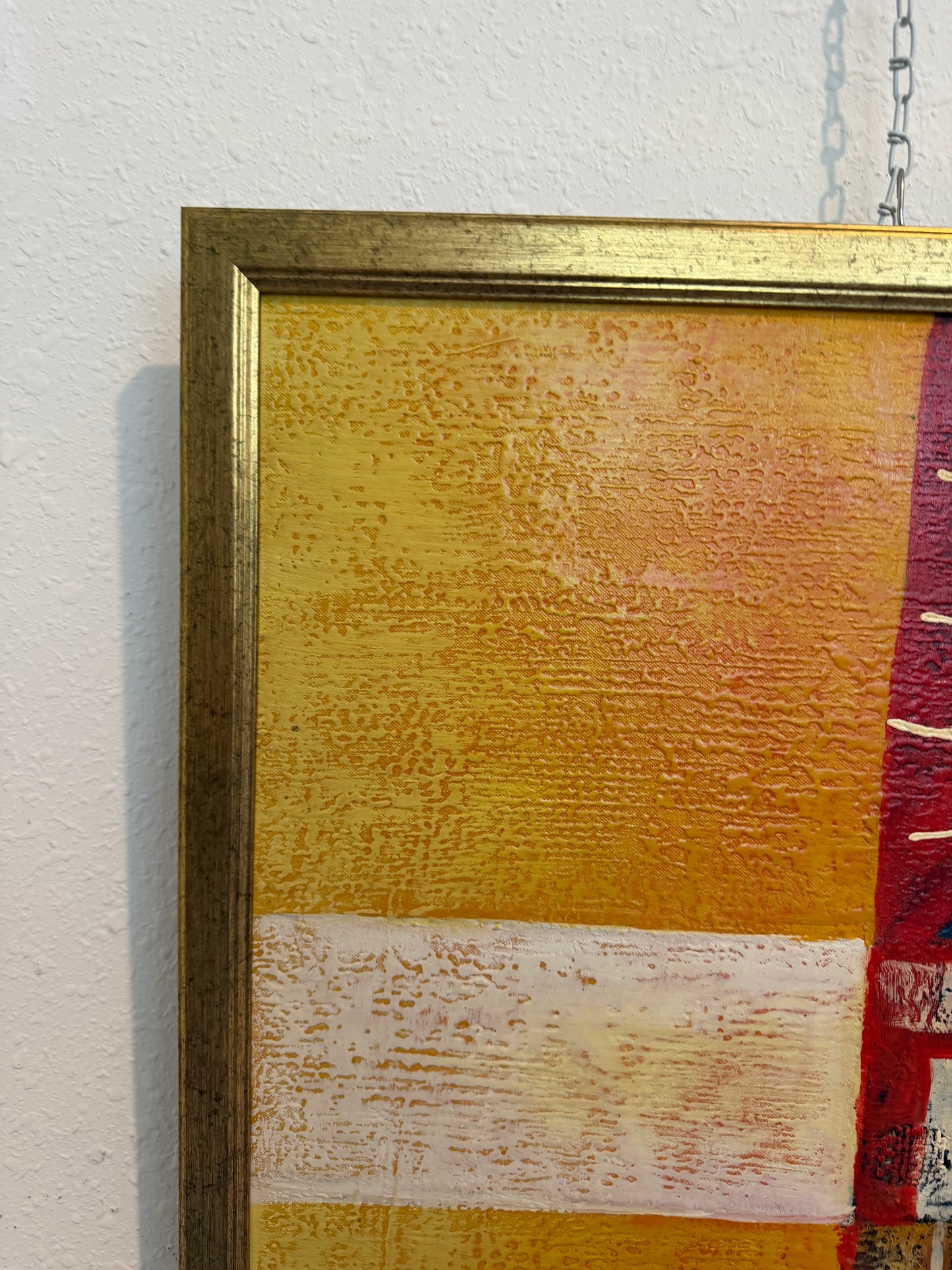 Original Abstract Textured Oil Painting by Alena Kalen "Totem" Framed, COA
