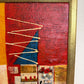 Original Abstract Textured Oil Painting by Alena Kalen "Totem" Framed, COA