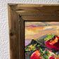 Original Still Life oil painting on canvas, Strawberries, Signed, Framed, Dated