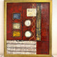 Original Abstract Textured Oil Painting by Alena Kalen "Cipher" Framed, COA