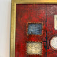 Original Abstract Textured Oil Painting by Alena Kalen "Cipher" Framed, COA