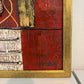 Original Abstract Textured Oil Painting by Alena Kalen "Cipher" Framed, COA