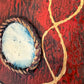 Original Abstract Textured Oil Painting by Alena Kalen "Cipher" Framed, COA
