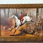 Large Fox Hunting Oil Painting Horse Rider Equestrian Scene English Sporting Art