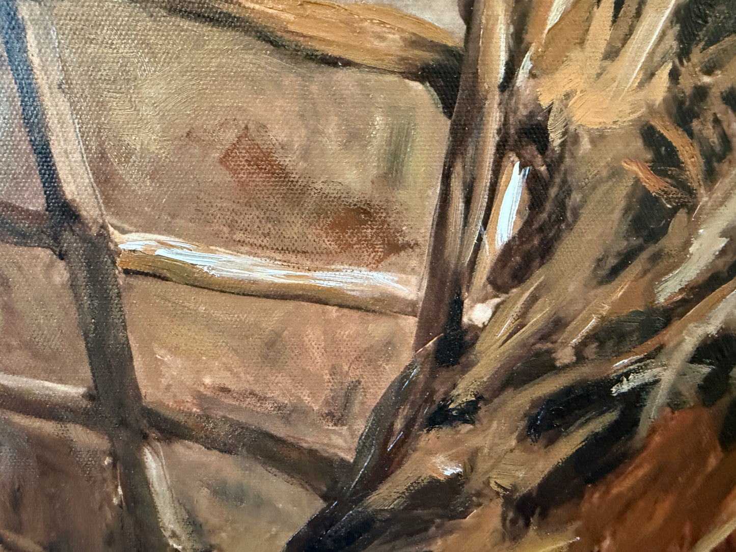 Large Fox Hunting Oil Painting Horse Rider Equestrian Scene English Sporting Art