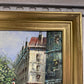 Listed Artist C.Burnett(IX-XX) oil painting on board Paris street view, framed