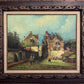 Dutch-Style Village Scene Original Oil Painting on Canvas, Signed | Framed Art