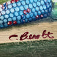 Textured Signed Oil Painting Still Life, Folk Art Pottery Corn Adobe Scene Art