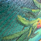 Textured Signed Oil Painting Still Life, Folk Art Pottery Corn Adobe Scene Art