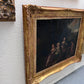 Antique 19th century or older Dutch School original oil painting on canvas, Genre Scene