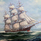Humberto da Silva Fernandes(1937-2005)Sailing Ship Oil Painting on Canvas