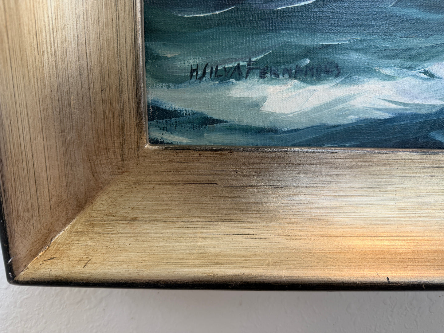 Humberto da Silva Fernandes(1937-2005)Sailing Ship Oil Painting on Canvas