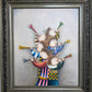 Joyce Roybal Painting on Canvas | Musicians | Signed & Framed Artwork