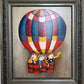Large Roybal Oil Painting Children Balloon Whimsical Framed Canvas