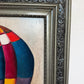 Large Roybal Oil Painting Children Balloon Whimsical Framed Canvas