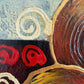Alena Kalen Modern Geometric Original Abstract Oil Painting "Inner Smile” COA