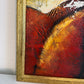 Original Abstract Oil Painting “Radiant Core” by Alena Kalen Framed Modern Art