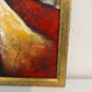 Original Abstract Oil Painting “Radiant Core” by Alena Kalen Framed Modern Art