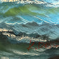 K.Dossi Original Sailing Ship Oil Painting, Nautical Seascape Unique Shell Decor