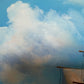 K.Dossi Original Sailing Ship Oil Painting, Nautical Seascape Unique Shell Decor