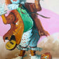Oil Painting Clown Musician Signed L. Angeli Colorful Figurative Art Circus