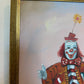 Oil Painting Clown on Swing Signed L. Angeli Colorful Figurative Art Circus
