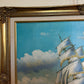 Oil Painting Sailing Ship Seascape Signed Maritime Art Ocean Waves Nautical