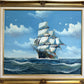 K. Dossi Oil Painting Sailing Ship Seascape Signed Maritime Art Ocean Nautical