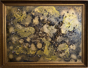 Abstract textured Painting on Canvas, Titled Gold For You", Serg Graff, COA