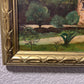 Lucile White Vintage Oil painting on canvas, European Castle view, framed