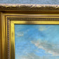 Large Vintage Maritime Oil Painting Clipper Ship Signed Sanders, Gorgeous Frame