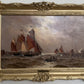 1868 George Anthony Waterstone British Antique Oil Painting Maritime Seascape