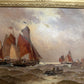 1868 George Anthony Waterstone British Antique Oil Painting Maritime Seascape