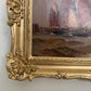 1868 George Anthony Waterstone British Antique Oil Painting Maritime Seascape