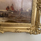 1868 George Anthony Waterstone British Antique Oil Painting Maritime Seascape
