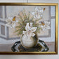 Vintage Ramon Textured Floral Still Life Painting Lilies Framed Canvas Art