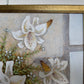 Vintage Ramon Textured Floral Still Life Painting Lilies Framed Canvas Art