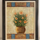 Original Floral Oil Painting “Golden Bloom” by Alena Kalen Framed Textured, COA
