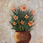Original Floral Oil Painting “Golden Bloom” by Alena Kalen Framed Textured, COA