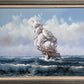 R.Boren original oil painting framed sailing ship seascape