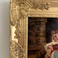 Antique Italian Oil Painting Peasant Woman Portrait 19th C. Signed Genre Art