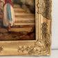 Antique Italian Oil Painting Peasant Woman Portrait 19th C. Signed Genre Art