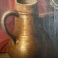 Large Antique European Oil Painting 19th Century Interior Genre Scene Children