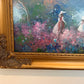 Large Impressionist Landscape Oil Painting Signed Bachmann Lakeside Garden