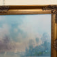Large Impressionist Landscape Oil Painting Signed Bachmann Lakeside Garden