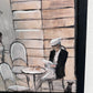 Cafe de Paris Framed Textured Canvas Print – French Bistro Scene – 20"x28"
