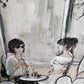 Cafe de Paris Framed Textured Canvas Print – French Bistro Scene – 20"x28"