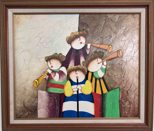 Joyce Roybal Original Painting on Canvas | Musicians