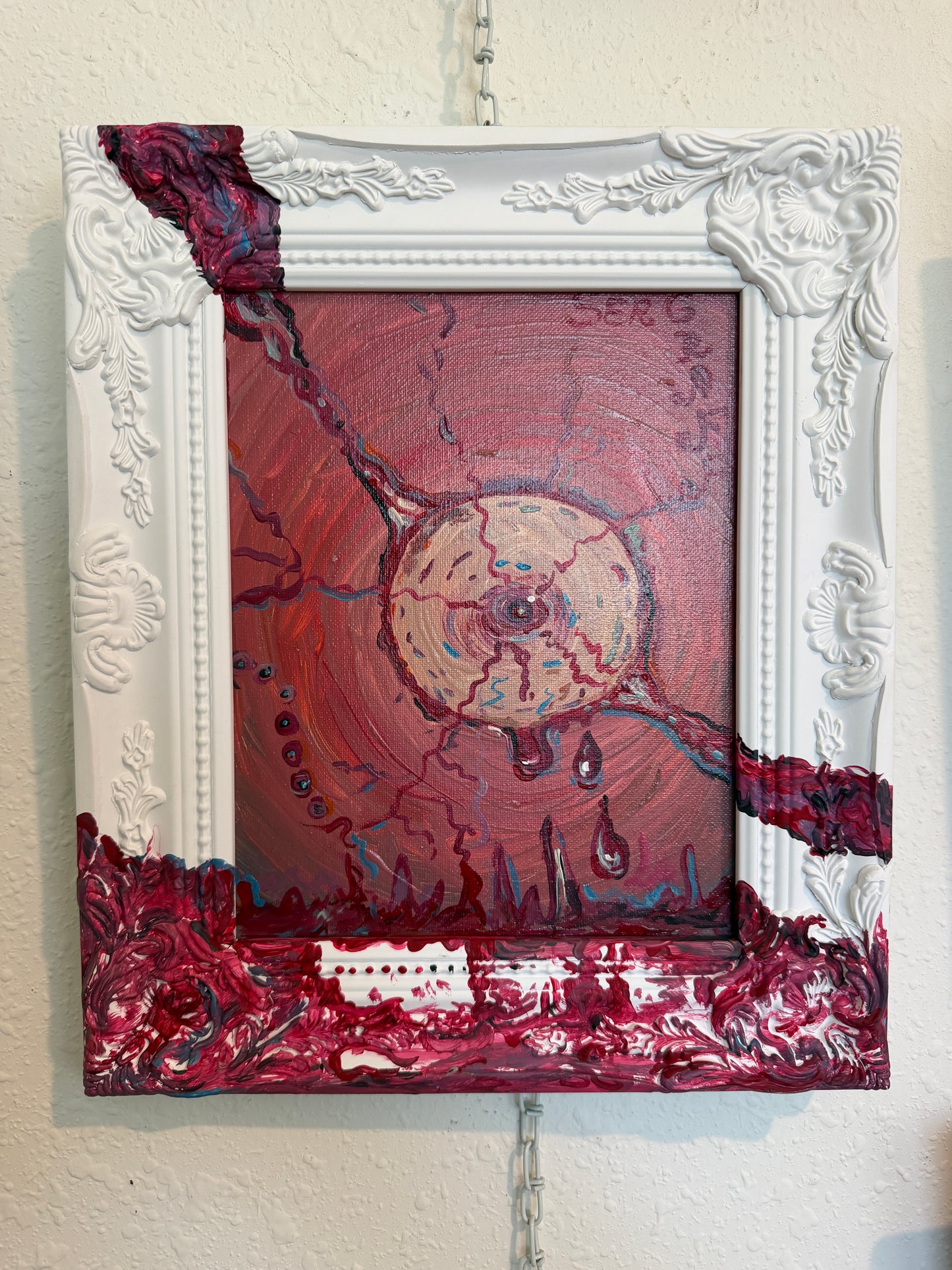 Serg Graff "Mystic Eye" Original Abstract Painting Framed Surreal Vision Art COA